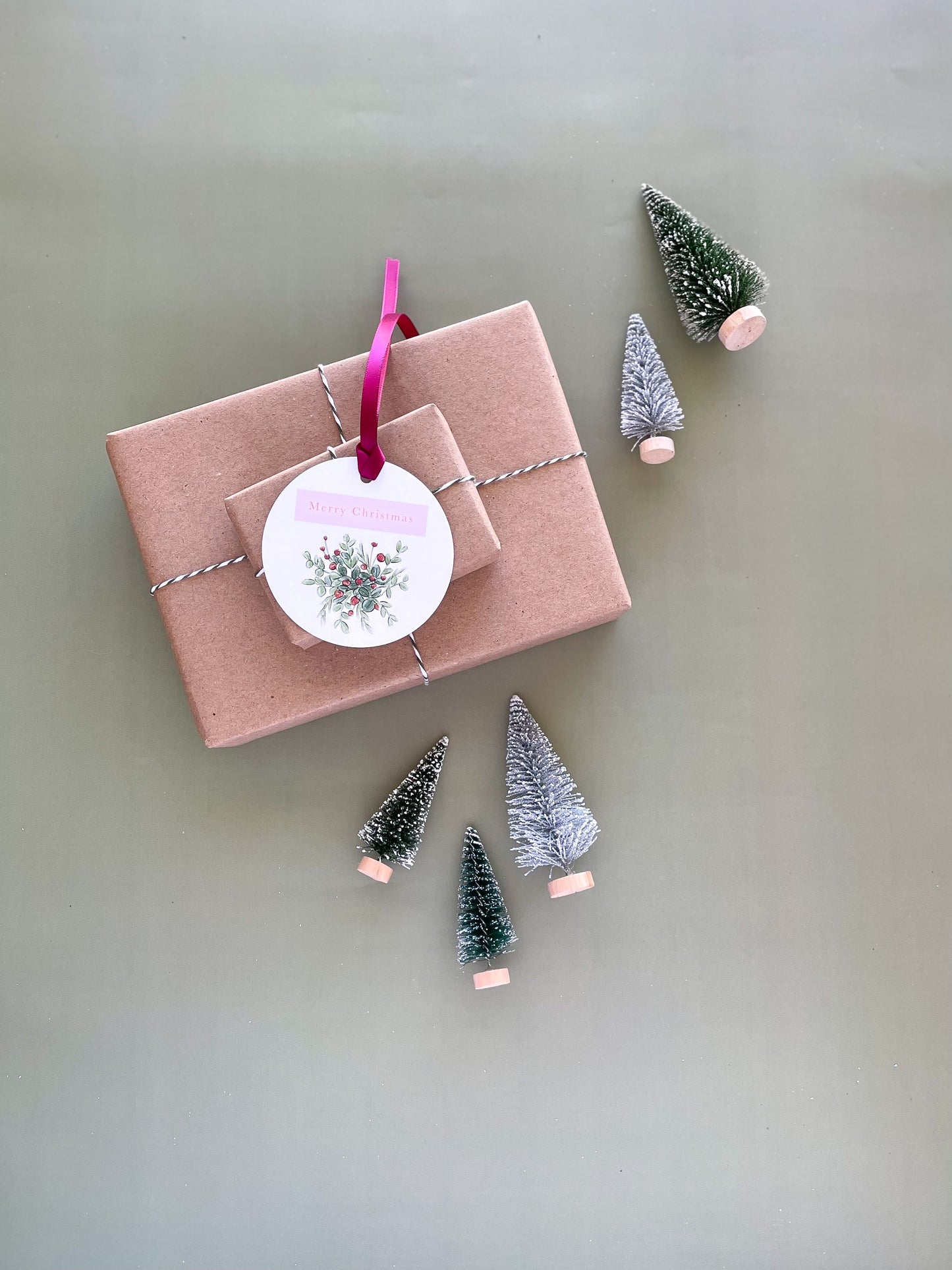 Merry Christmas Bouquet Luxe Gift Tags