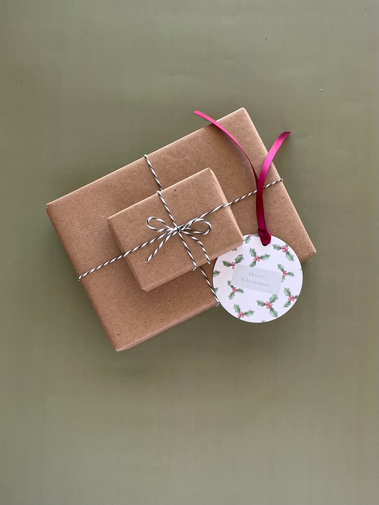 Merry Christmas Holly Luxe Gift Tags