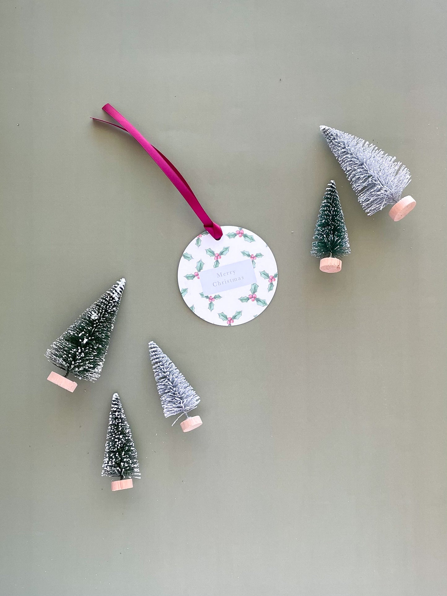 Merry Christmas Holly Luxe Gift Tags