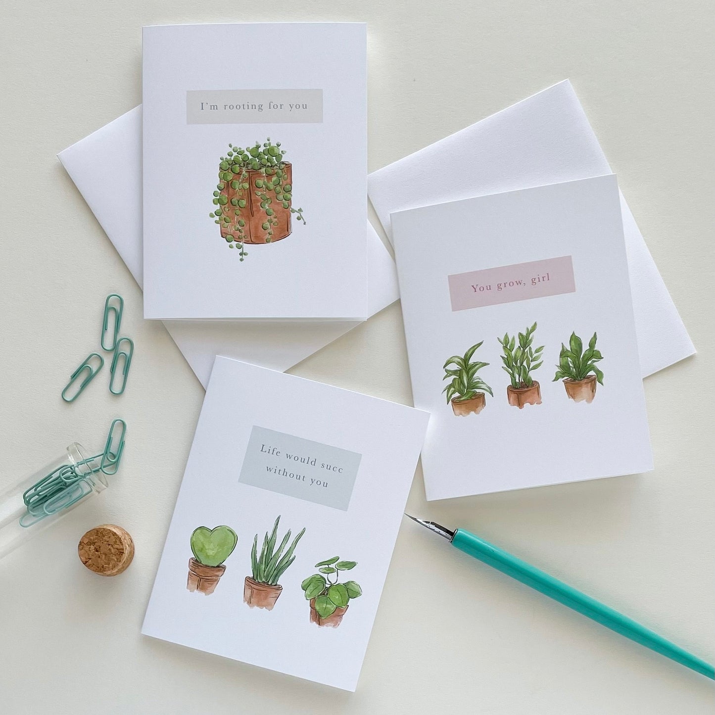 house plant care cards Life Would Succ Without You Greeting Card – ByCarolineAnn