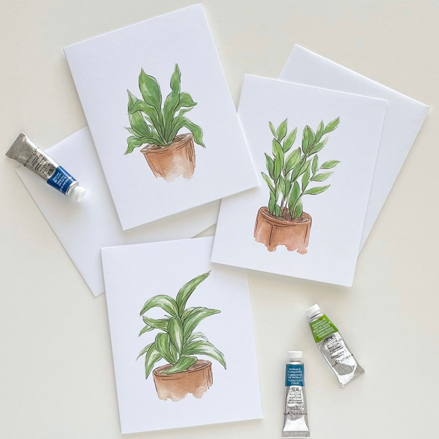 Set of 6 ZZ Plant Greeting Cards