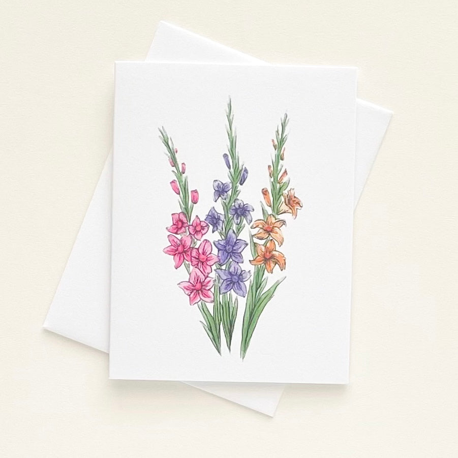 Gladiolus Flower Everyday Greeting Card