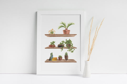 Plant Shelf Art Print