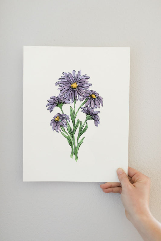 Aster Flower Art Print