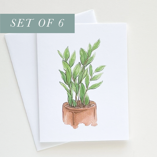Set of 6 ZZ Plant Greeting Cards